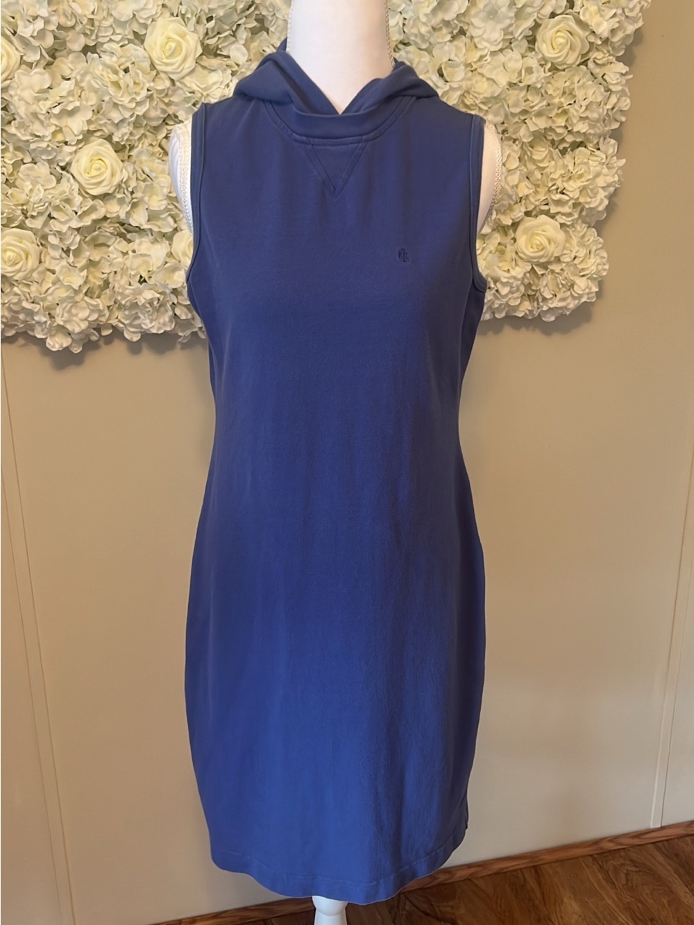 Lauren Ralph Lauren Sleeveless Hooded Mini Dress in Royal Blue